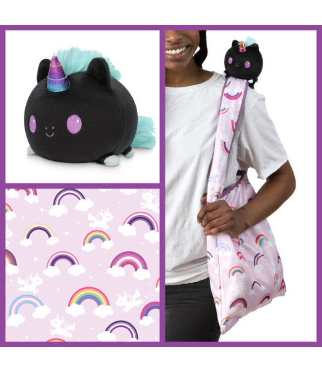 Tee Turtle: Tote Bags -Black Unicorn (Rainbow Bag / Black Unicorn)