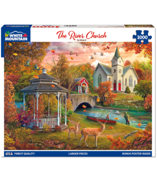White Mountain Puzzles: The River Church (1000 Piece Jigsaw)