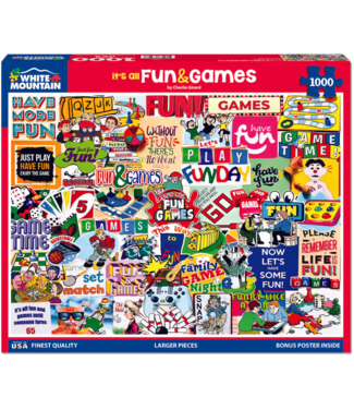 White Mountain Puzzles: It's All Fun & Games (1000 Piece Jigsaw)