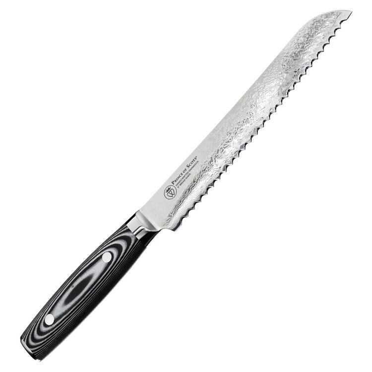 Prince of Scots 8"  Damascus Bread Knife