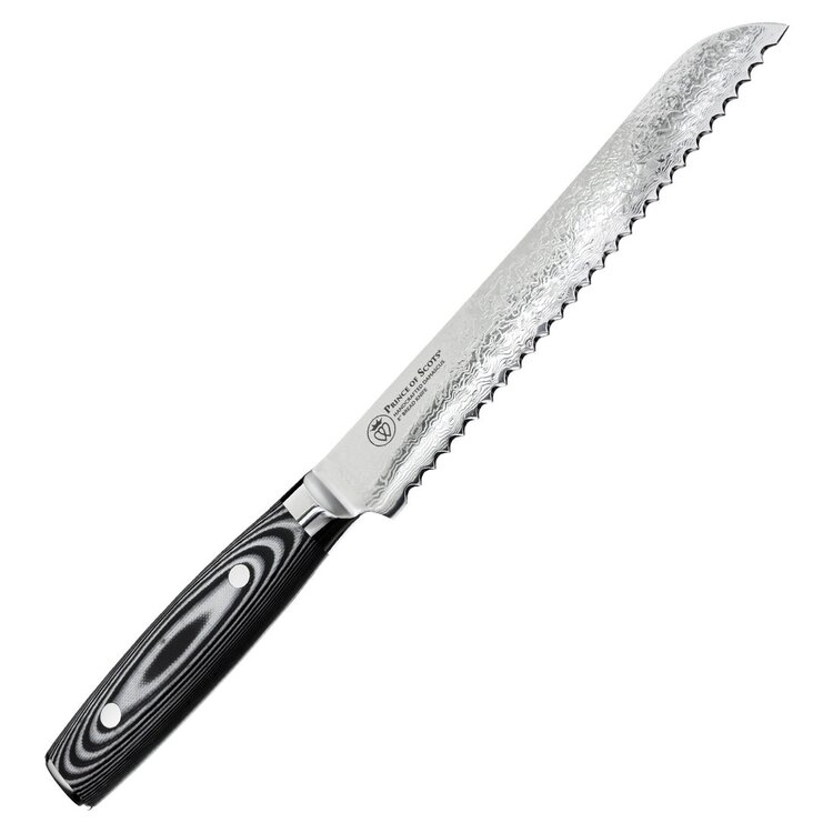 Prince of Scots 8"  Damascus Bread Knife