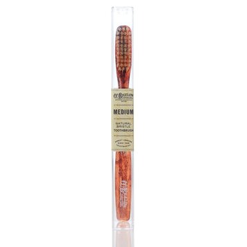 Bigelow Trading Co. Natural Bristle Toothbrush /  Medium, Tortoise