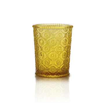 Qualia Cameo Double Old Fashioned Glass - Amber