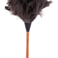 Ostrich Feather Duster / Oiled Pearwood Handle