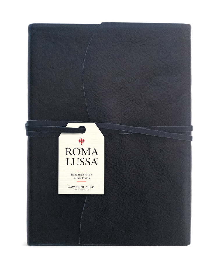 Cavallini & Co. Roma Journal / Blue Leather - 6x8 Inches
