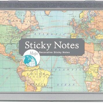 Cavallini & Co. Vintage Map Sticky Notes