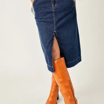 Free People Wild Roses Midi / Dark Indigo / 29