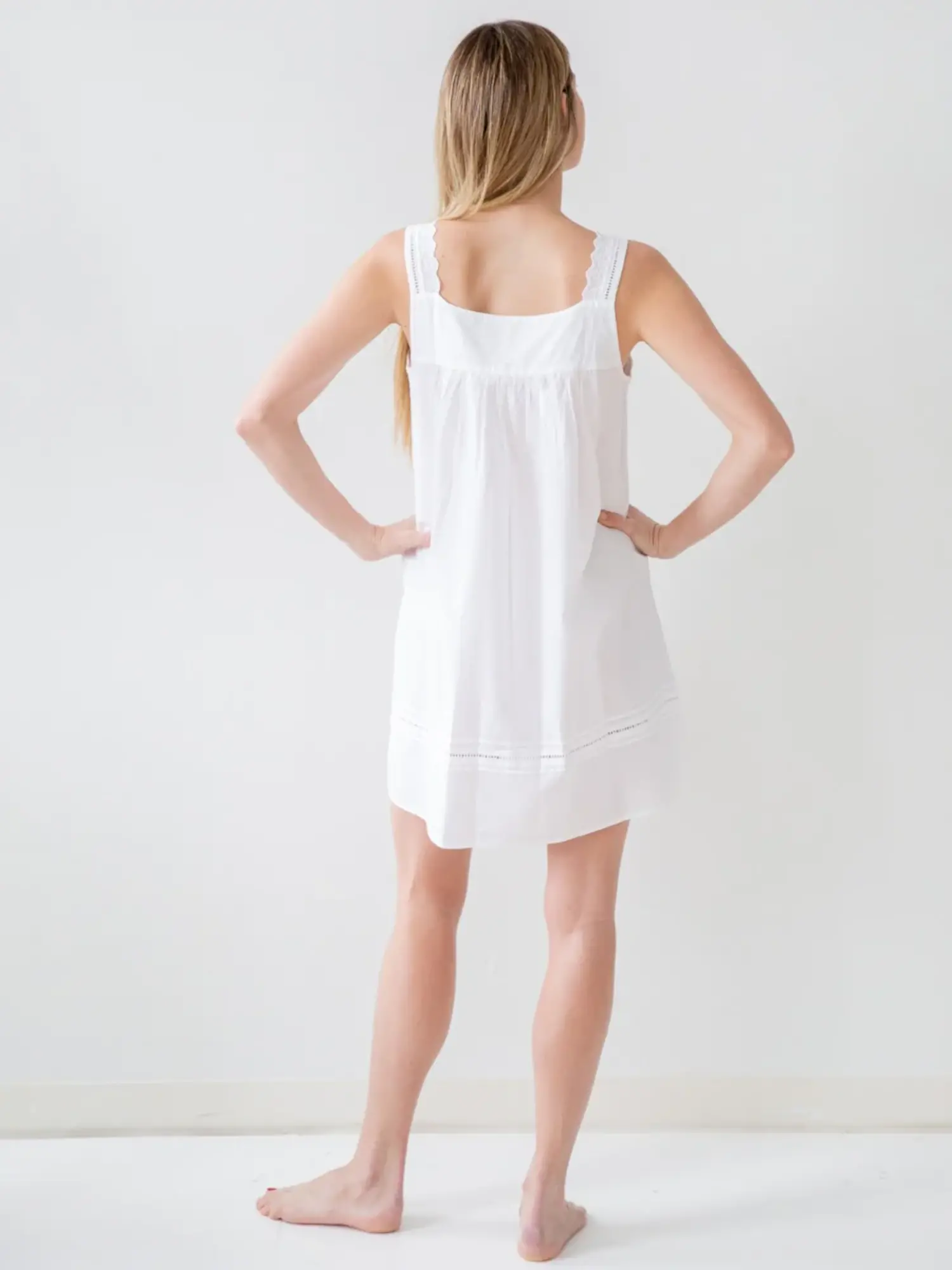 white christmas dresses White Cotton Dream Long Nightgown Plus Classic White / 3X main image 0