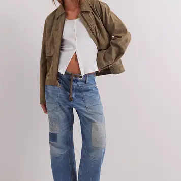 Free People Moxie Low Slung Pull On Barrel