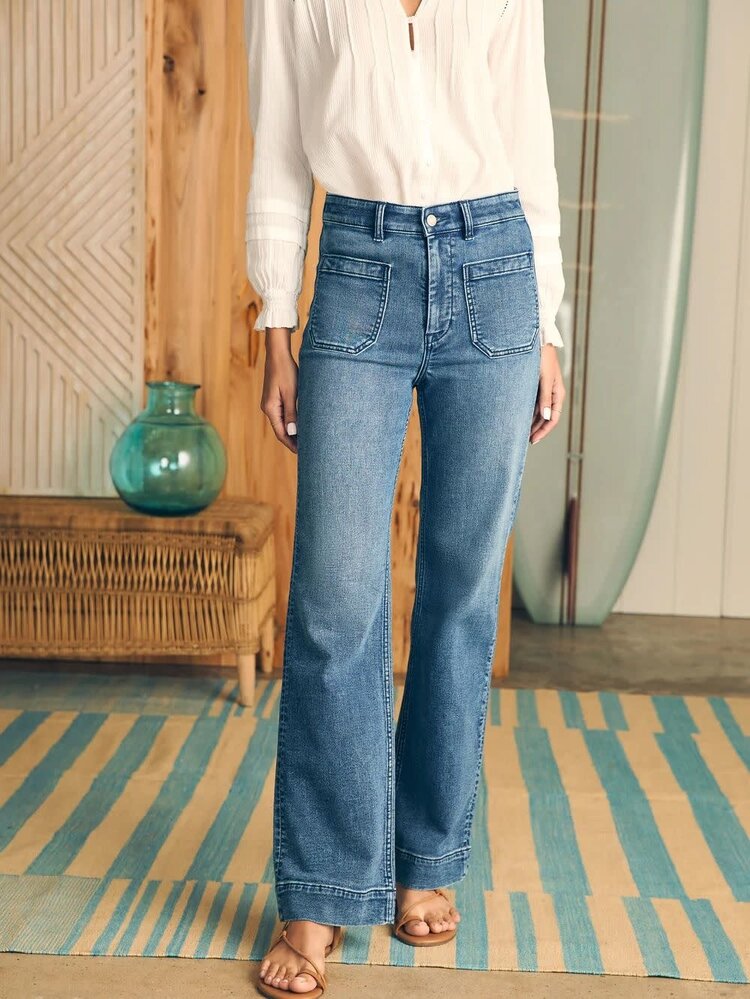 Faherty Brand Stretch Terry Patch Pocket Pant