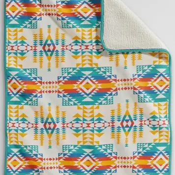Pendleton Sherpa Stroller Blanket / Pilot Rock Ivory
