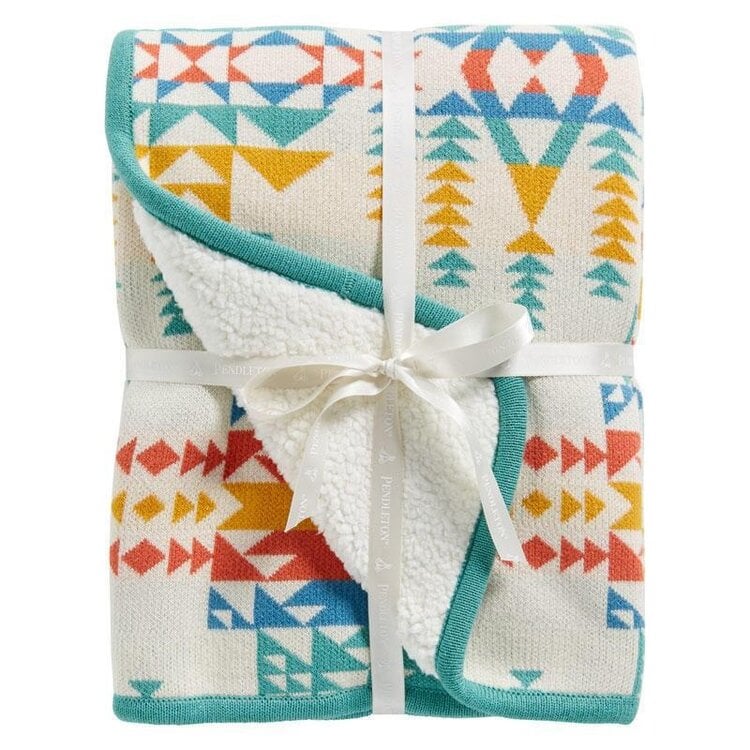 Pendleton Sherpa Stroller Blanket / Pilot Rock Ivory