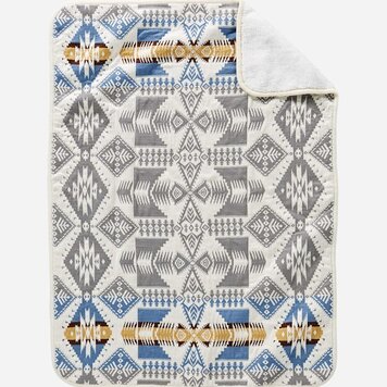 Pendleton Sherpa Stroller Blanket / Silver Bark