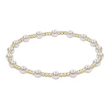 Enewton Classic Sincerity Pattern 4mm Bead Bracelet / Pearl