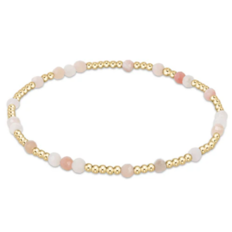ENEWTON EXTENDS PINK OPAL GEMSTONE GOLD SINCERITY 3MM BEAD BRACELET main image 1