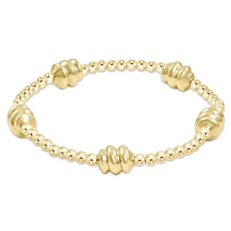 eNewton Admire Gold 3mm Bead Bracelet / Gold