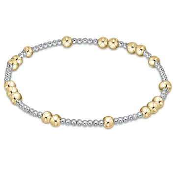 eNewton Hope Unwritten 4mm Bead Bracelet / Mixed Metal