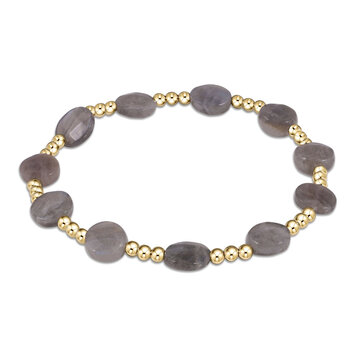 eNewton Admire Gold 3mm Bead Bracelet / Labradorite