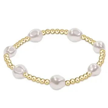 Enewton Admire Gold 3mm Bead Bracelet / Pearl