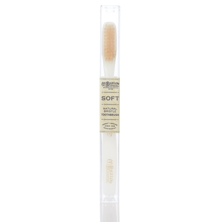 Bigelow Trading Co. Natural Bristle Toothbrush - Soft Ivory