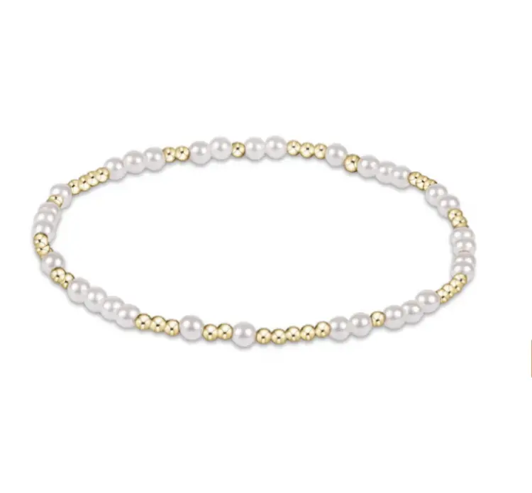 eNewton Hope Unwritten 3mm Bead Bracelet / Pearl