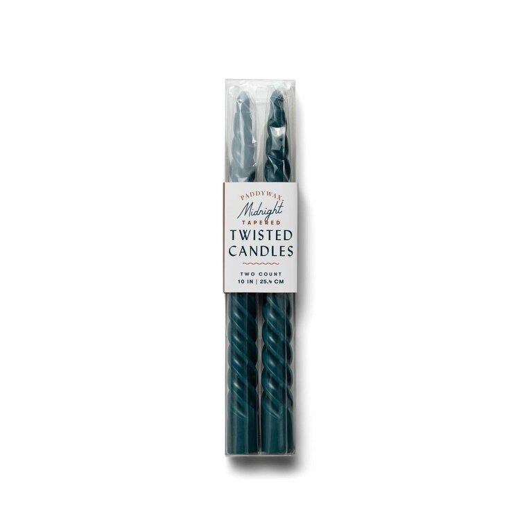 Paddywax Midnight Blue Twisted Taper Candles