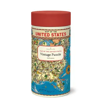 Cavallini & Co. Vintage Puzzle - 1000pc / Map of USA
