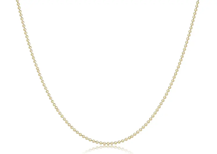 eNewton 15" Choker Classic Beaded Chain - Gold