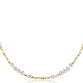 eNewton 15" Choker Hope Unwritten - Gold/Pearl