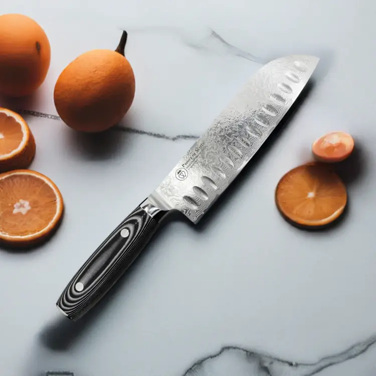Prince of Scots 7" Damascus Santoku Knife