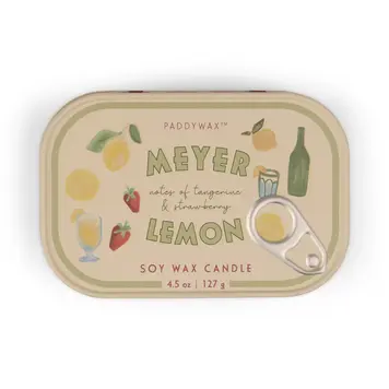 Paddywax Meyer Lemon - 4.5oz Printed Tin Candle
