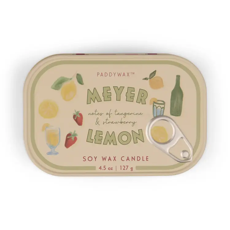 Paddywax Meyer Lemon - 4.5oz Printed Tin Candle
