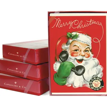 Cavallini & Co. Boxed Notes Telephone Santa
