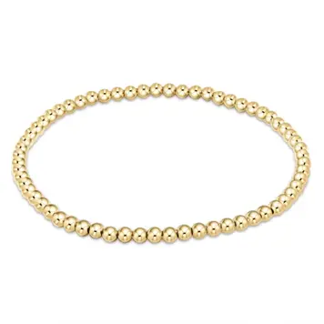 eNewton Classic Gold 3mm Bead Bracelet