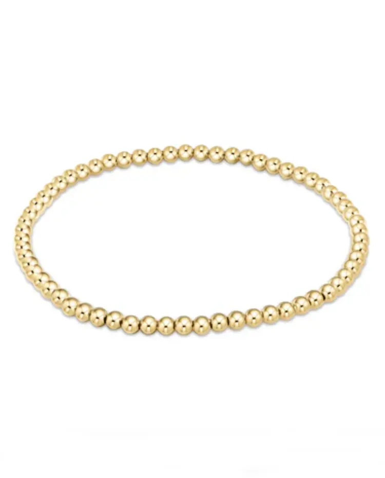 eNewton Classic Gold 3mm Bead Bracelet