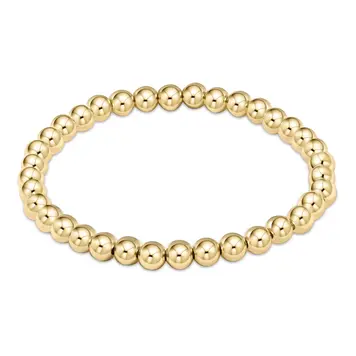 eNewton classic gold 5mm bead bracelet (extends)