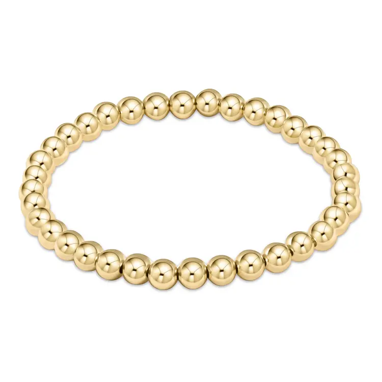 eNewton classic gold 5mm bead bracelet (extends)