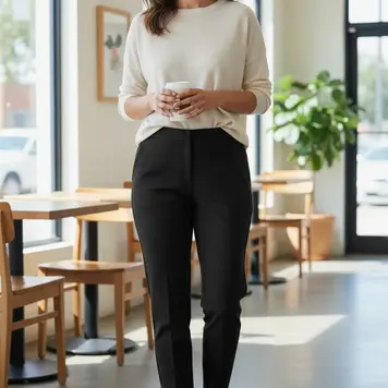 Estelle and Finn Front Zip Ankle Pants