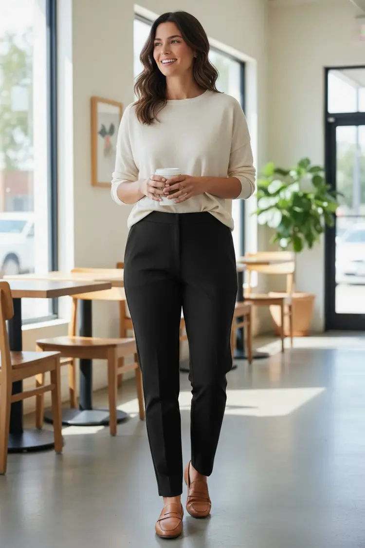 Estelle and Finn Front Zip Ankle Pants