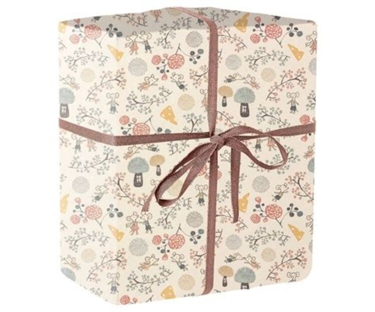 Maileg Giftwrap / Mice party - 10 m