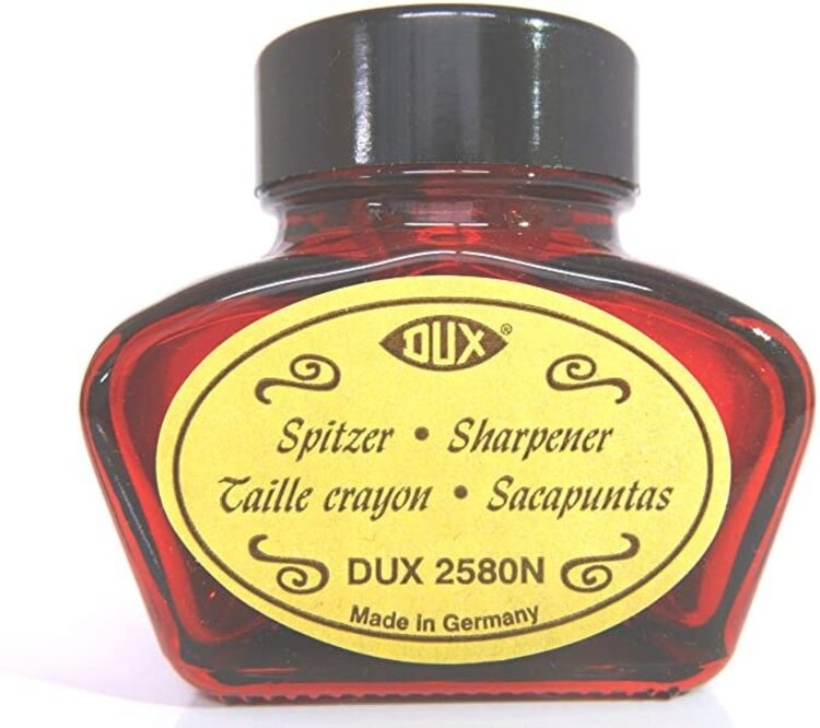 Sweet Bella glass 'inkwell style' pencil sharpener / red