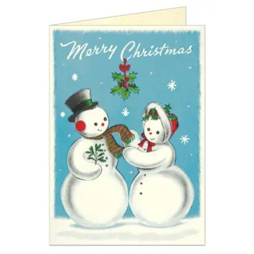 Cavallini & Co. Greeting Card / Snowmen 2