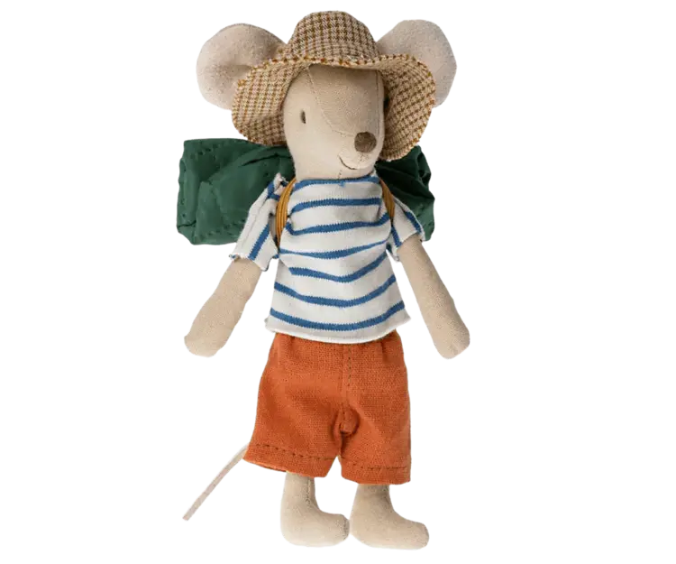 Maileg Hiker Mouse / Big brother - Orange