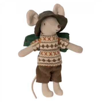 Maileg Hiker Mouse / Big Brother - Brown