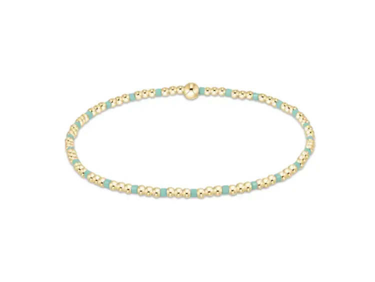 eNewton Hope Sincerity Pattern 2mm Bead Bracelet - Mint
