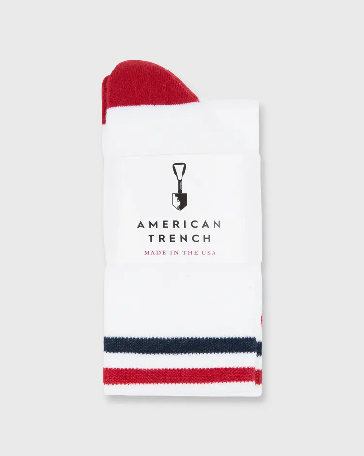American Trench Kennedy Luxe Athletic Socks  / Classic White