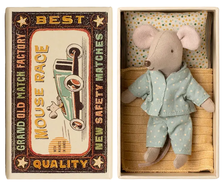 Maileg Little brother mouse / matchbox