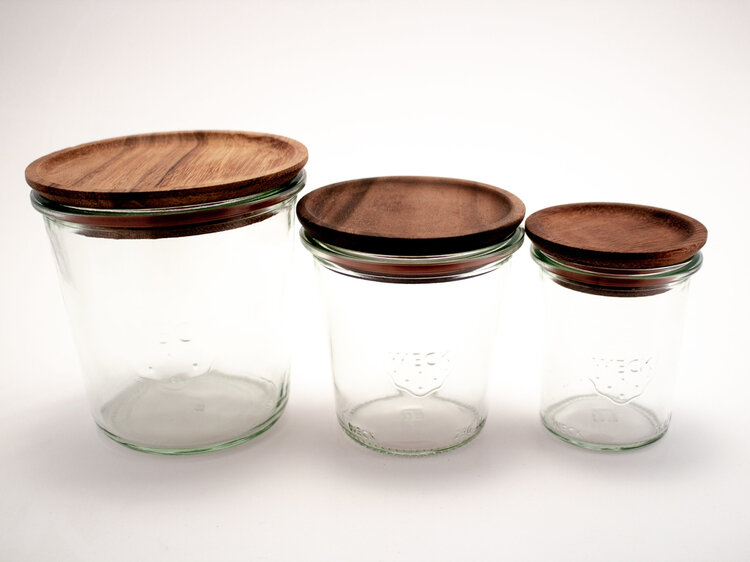 Weck Jars Medium Wood Lid