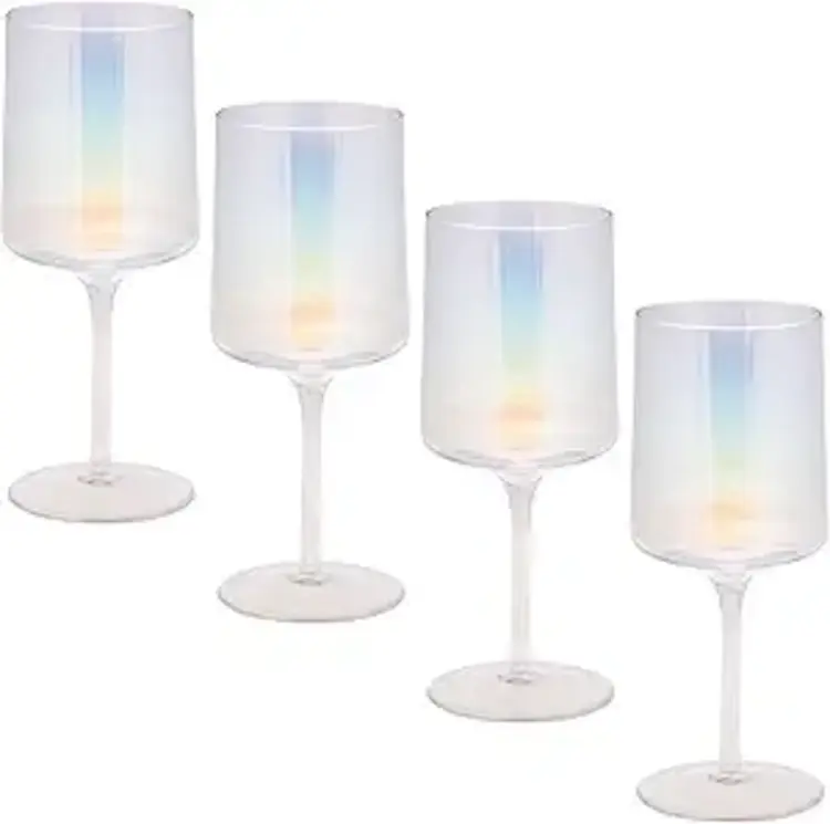 Karma Mid Century Wine Glass / Iridescent