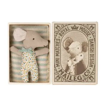 Maileg Sleepy wakey baby mouse / matchbox